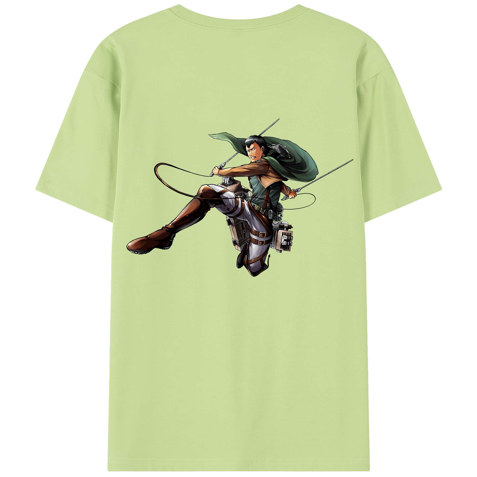 （画像用） 進撃の巨人 ベルトルト・フーバー Attack on Titan Bertholdt Hoover 綿100％半袖Tシャツ（背面プリント）